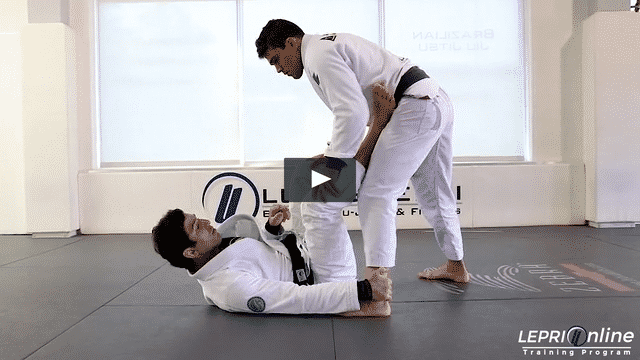 Open Guard Sweep to Side Control when Opponent Tries to Pass
