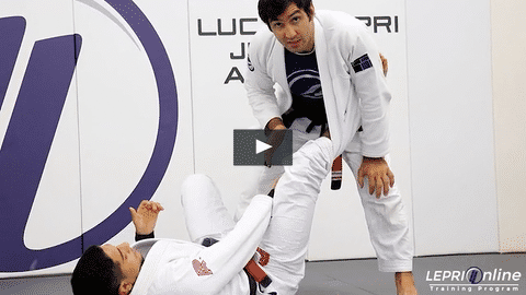 Lapel Guard Escape to Side Control When Opponent Under Hooks the Leg