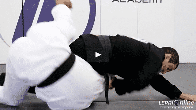 Double Under Escape to Sweep when Opponent Turns to the Side