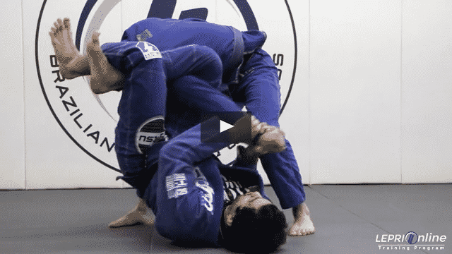 Far-Side Omoplata to Armbar when an Opponent Stands to Defend