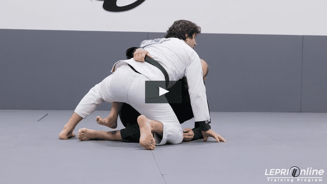 Butterfly Guard or One Leg X counter with foot work to Knee Cut