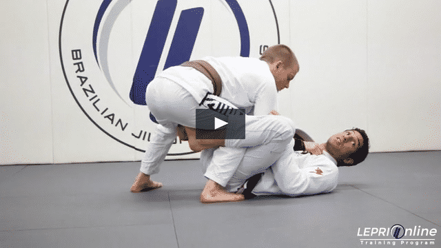 Foot on the Hip Fake While Standing to De la Riva Sweep to Mount