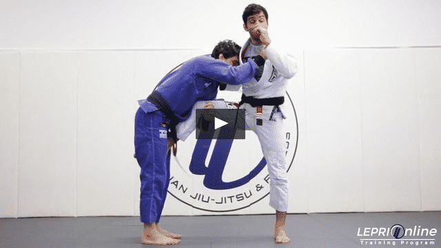 Single Leg Takedown Counterattack to Loop Choke Submission