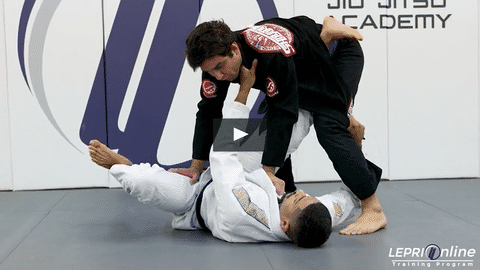 Open Guard with Collar and Lapel Control Defense to Knee Cut Pass