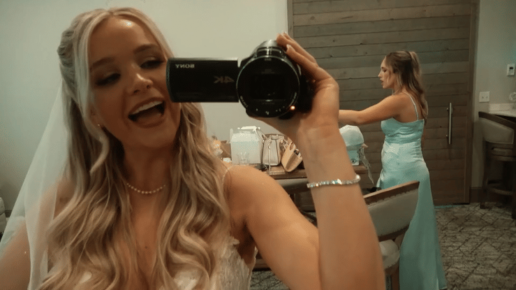 Looping highlight clip of a wedding captured with a Pass the Cam camcorder