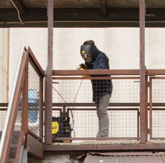 Welder using Renegade Volt.