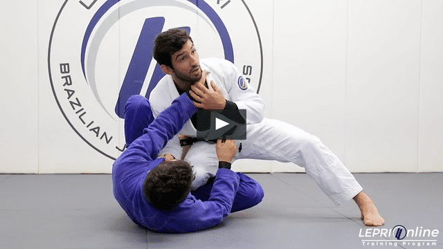 Knee Cut Pass Attempt to Reverse De La Riva Pass to Back Take with Double Lapel Choke