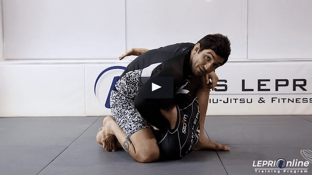 Open Guard Knee Cut Pass Attempt to Guillotine Submission from Mount