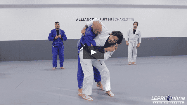 Collar Grab Defense to Hip Throw to Knee on Belly