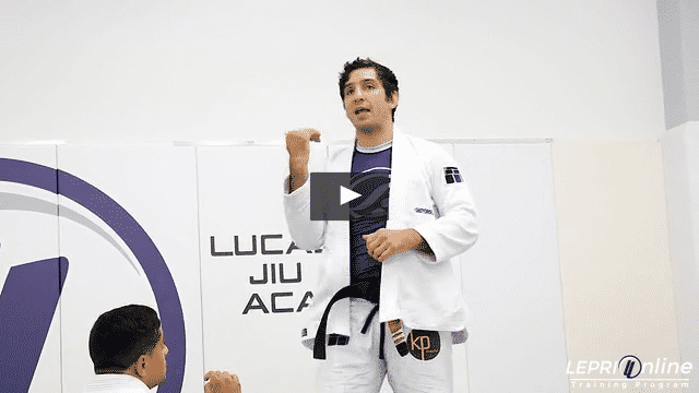 Lapel Guard Escape Variation to Side Control When Opponent Under Hooks the Leg
